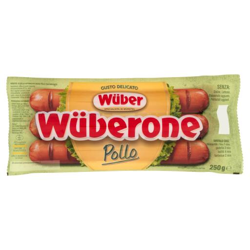 Wurstel Wuberone di pollo 250g Wuber