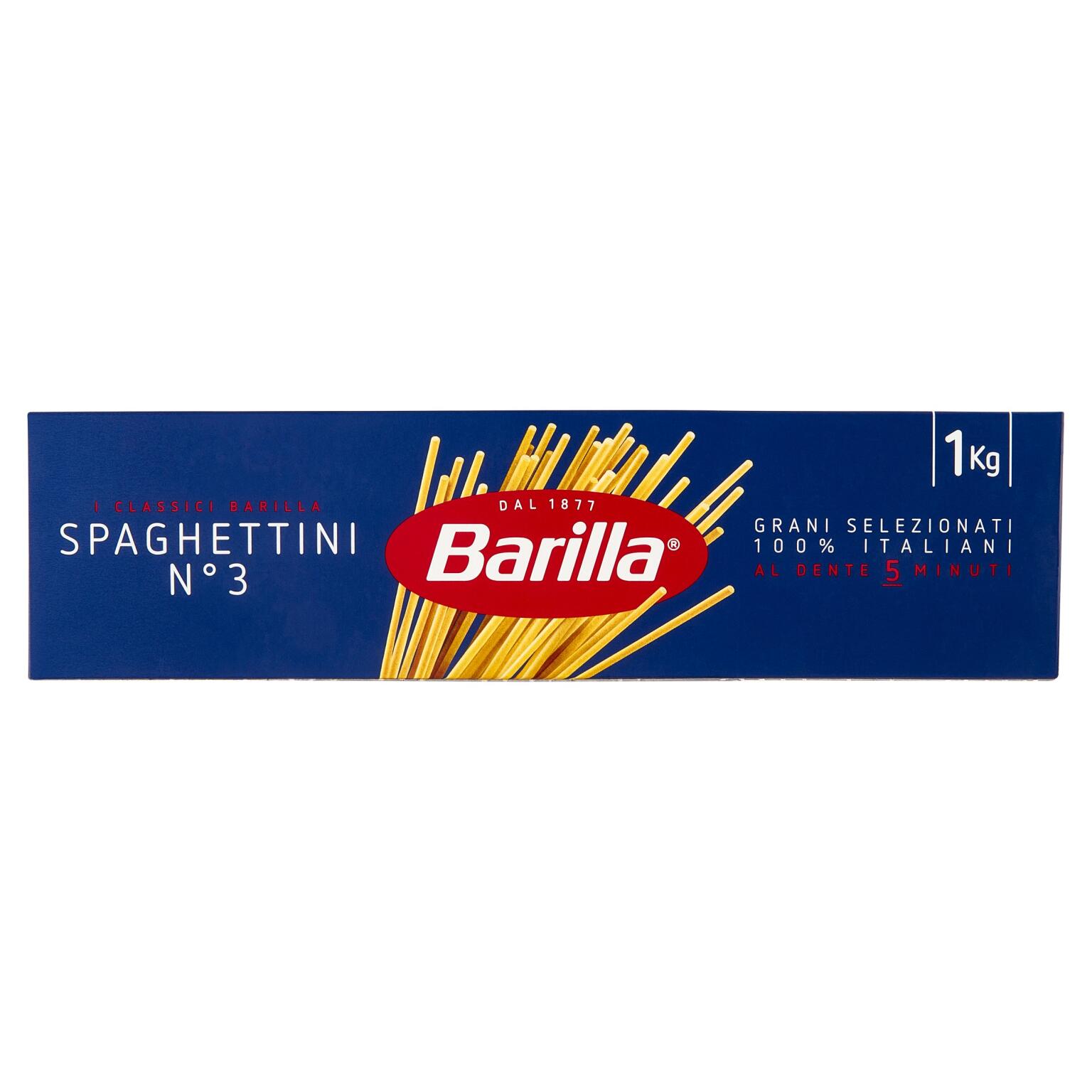 Spaghettini pasta di semola di grano duro 1Kg n°3 Barilla