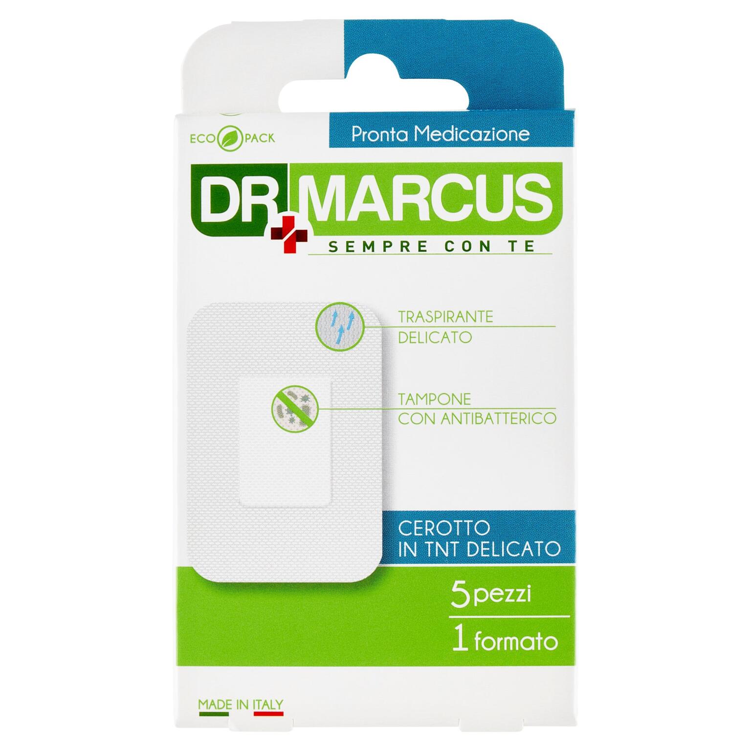Cerotti antiaderenti 7x5cm 5 pezzi Dr Marcus