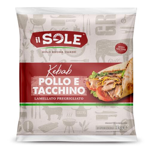 Kebab tacchino e pollo pre-grigliato 1kg Il Sole