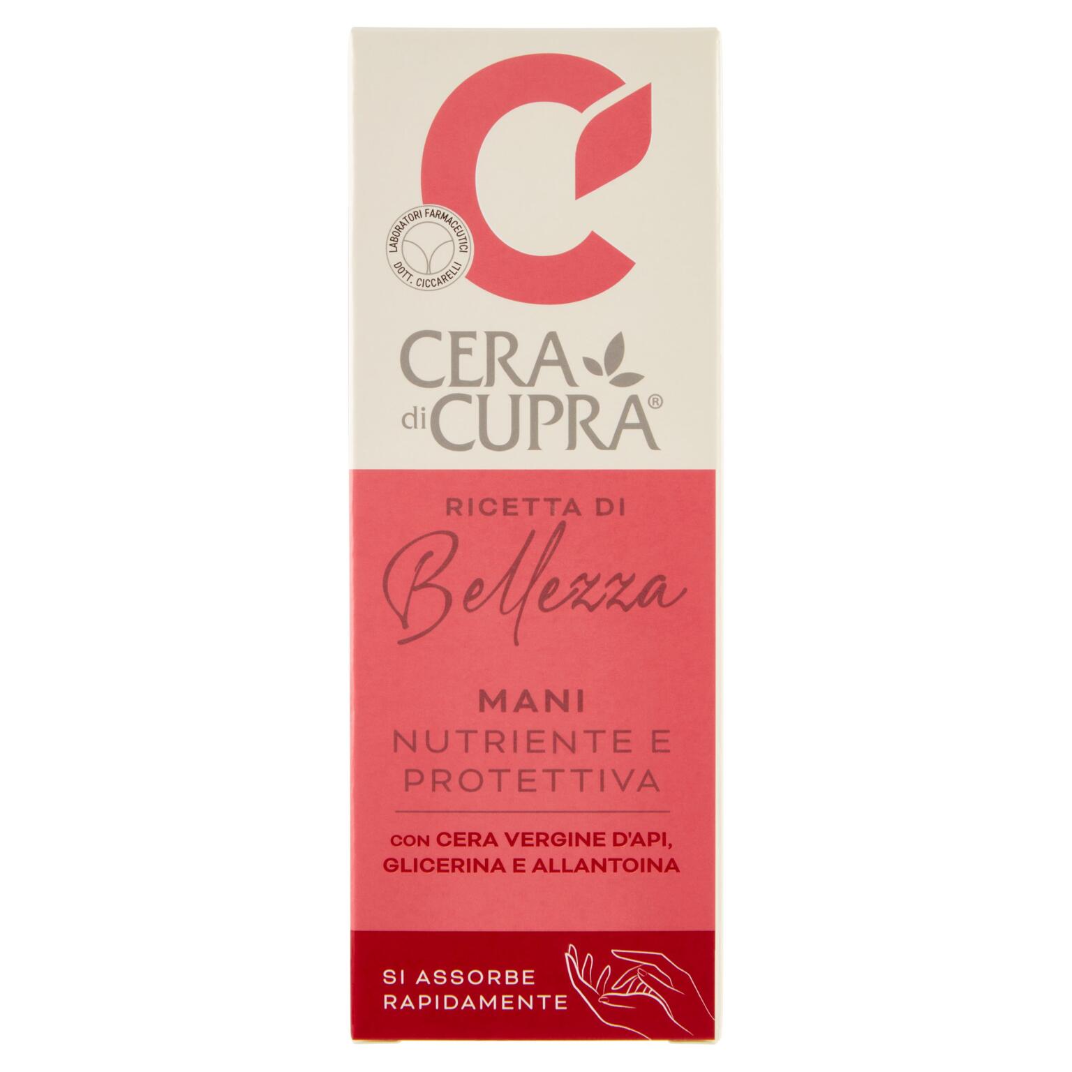 Crema mani nutriente e protettiva con cera vergine di api tubo 75ml Cera Di Cupra