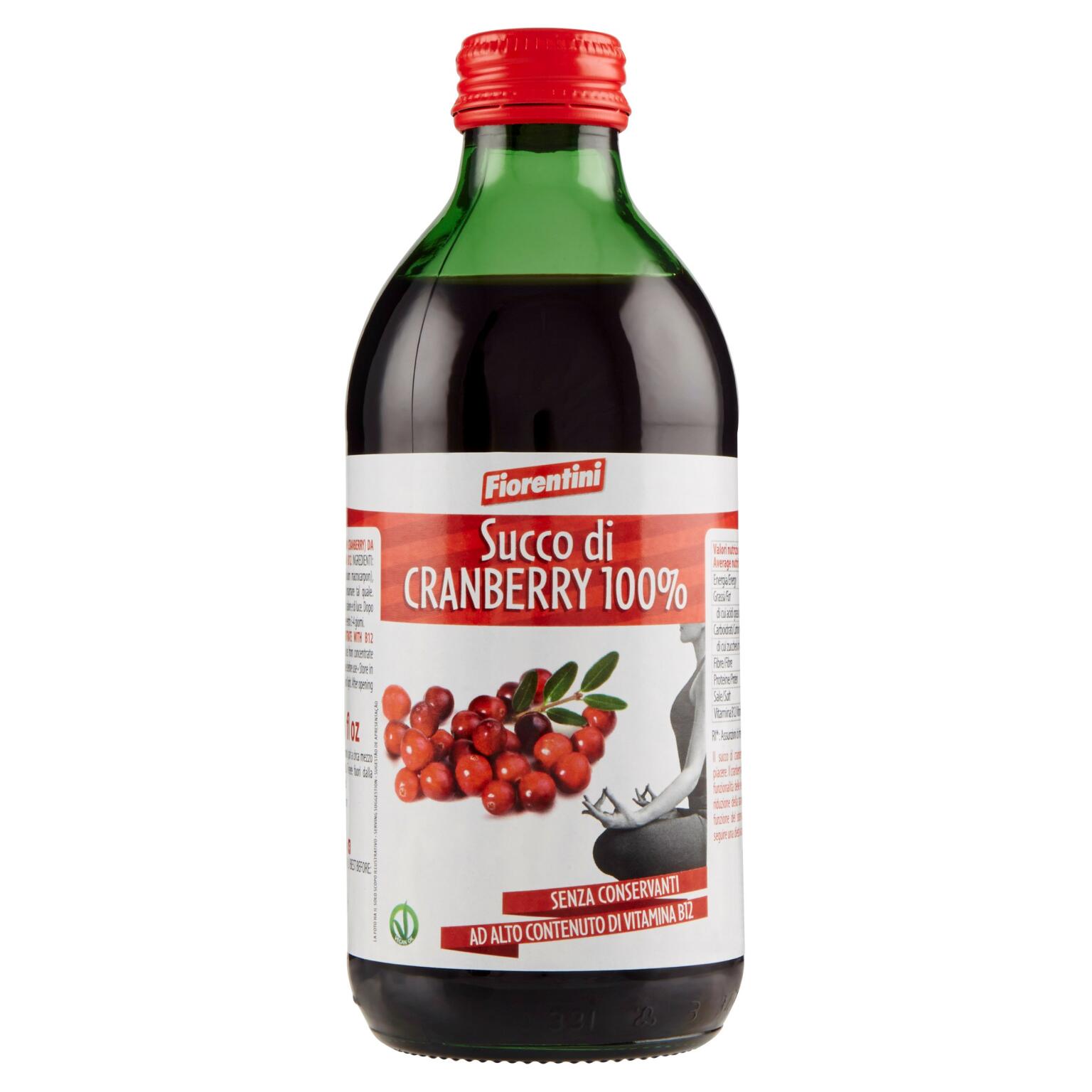 Succo di cranberry 100% 330ml Fiorentini