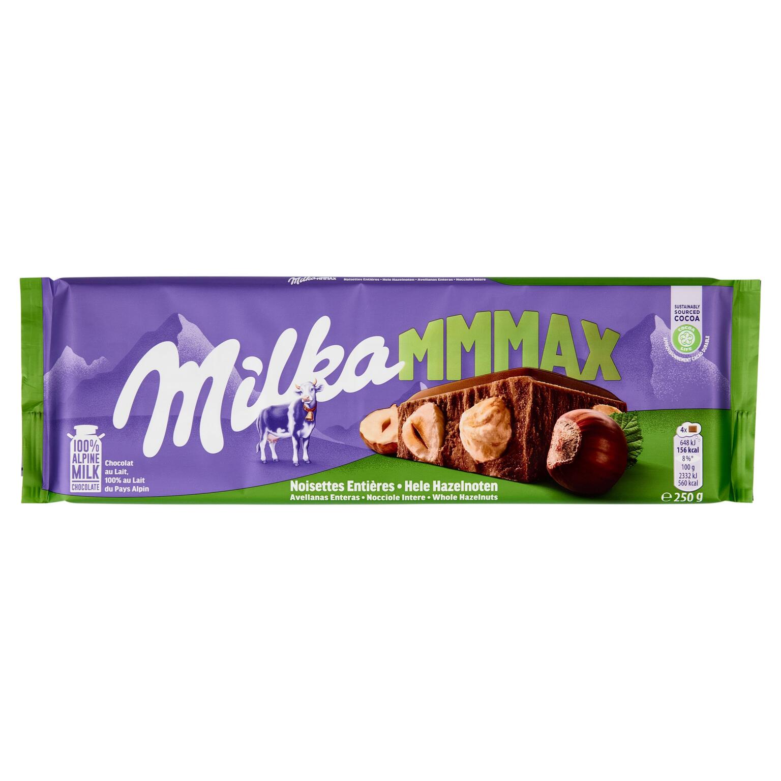 Tavoletta di Cioccolato Nocciole Intere 250g Milka