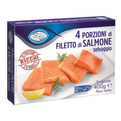 Filetti Salmone selvaggio 400g Oggi pesce