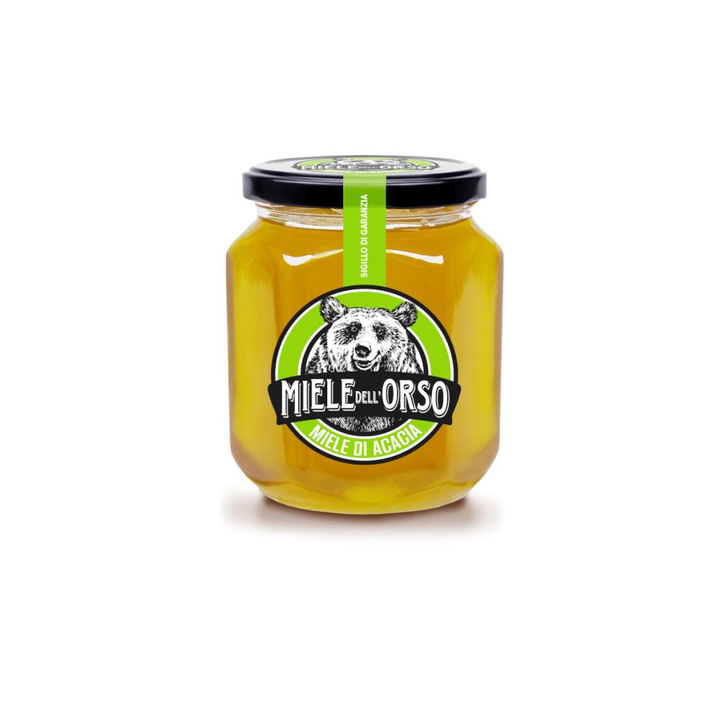 Miele di acacia vaso esagonale da 750g Miele dell'Orso
