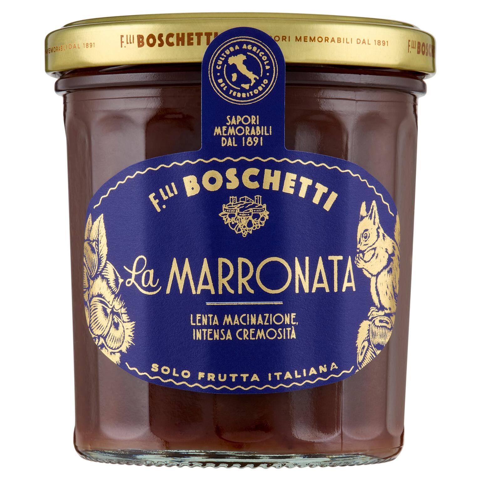 Marronata, vaso di vetro 330g, Boschetti