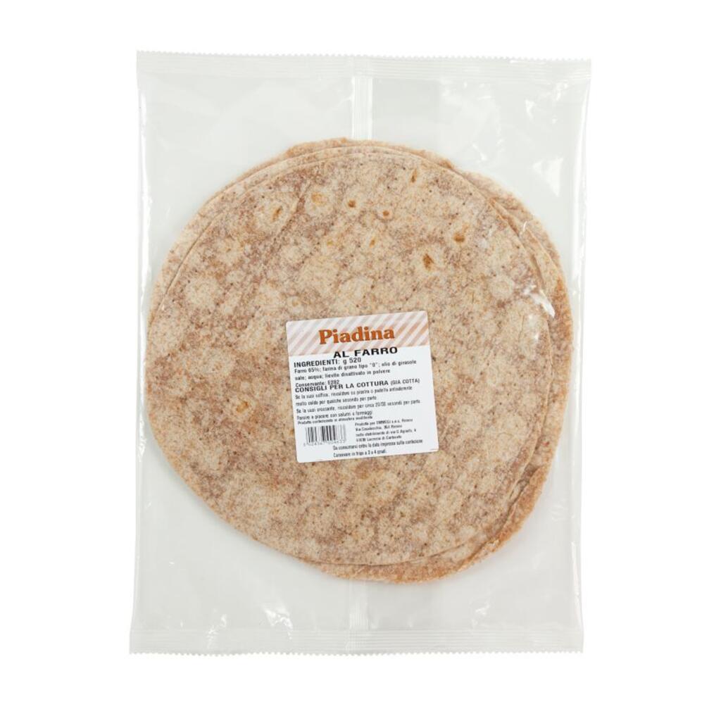 Piadine al Farro confezione da 3 pezzi 520g Emmegi