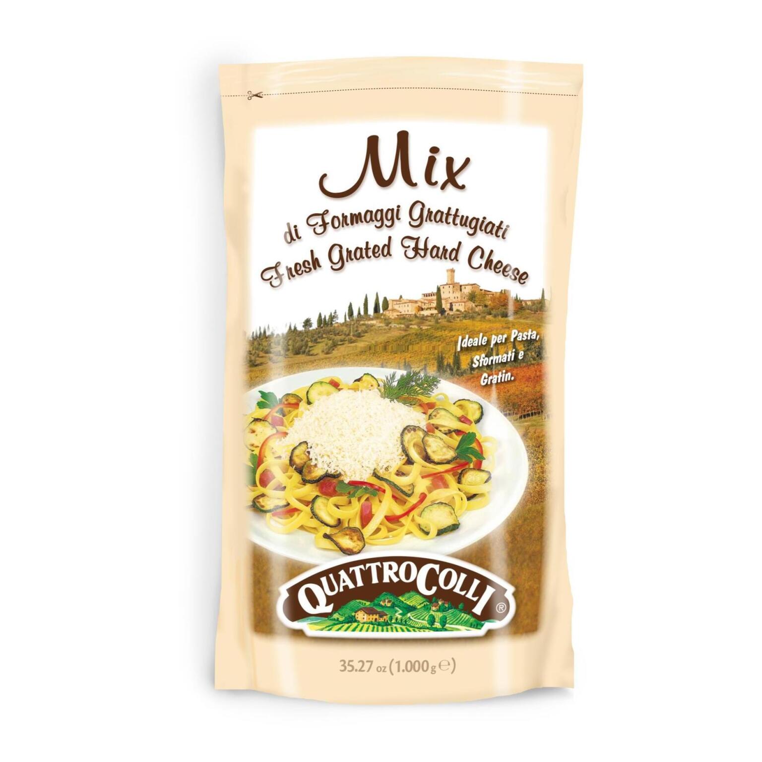 Mix di formaggi grattugiati 1kg Quattrocolli