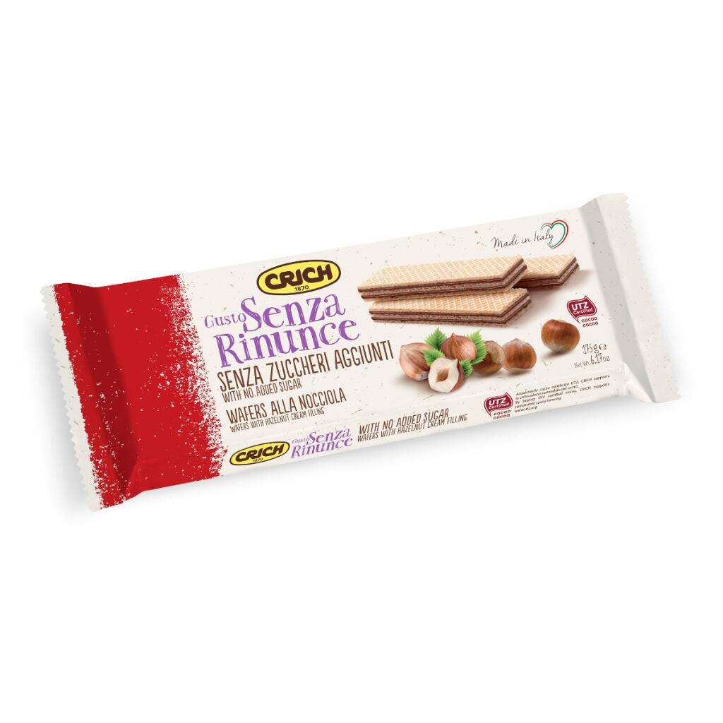 Wafer alla Nocciola senza zuccheri aggiunti 175g Crich
