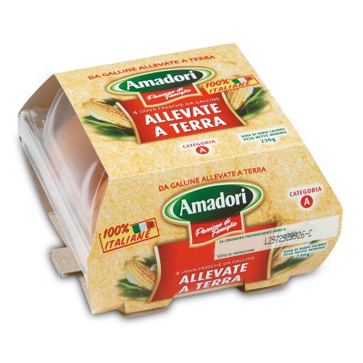 Uova Amadori da allevamento a terra x4
