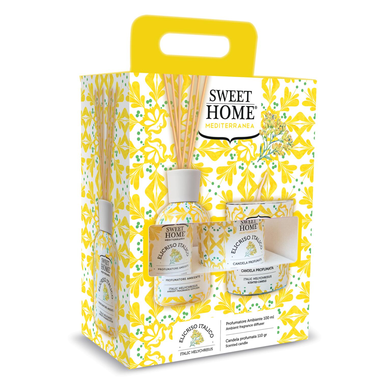 Profumatore per ambiente con candela Elicriso Italico Sweet Home