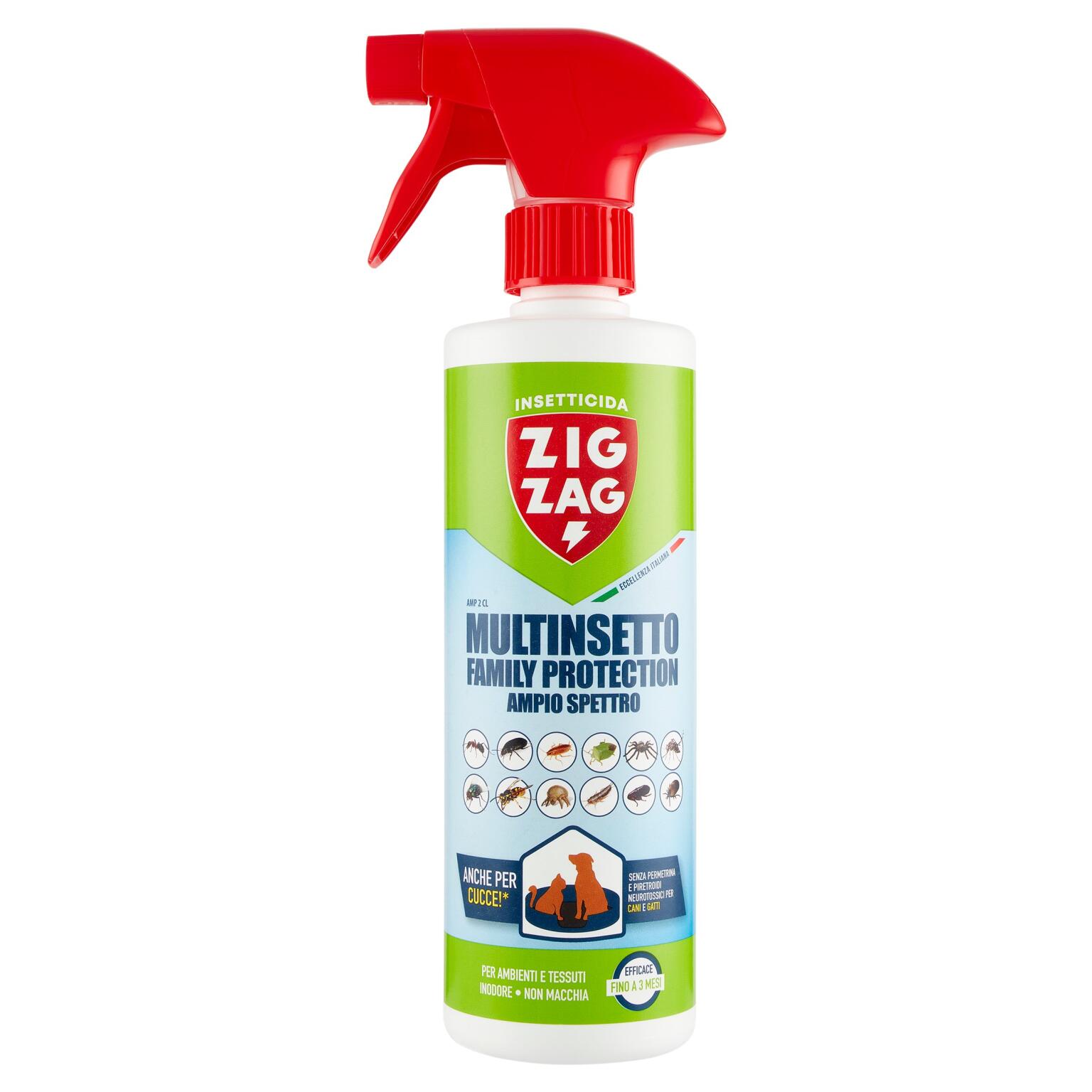 Insetticida Zig Zag multinsetto family protection, anche per cucce, 400ml