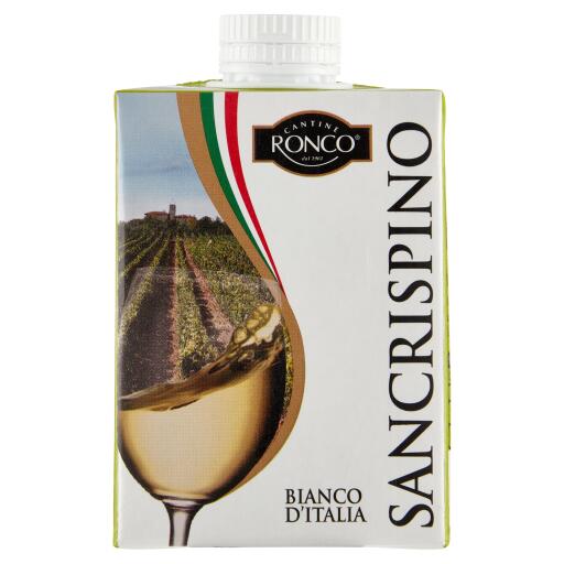 Vino bianco Sancrispino brick 500ml Cantine Ronco 10,5°