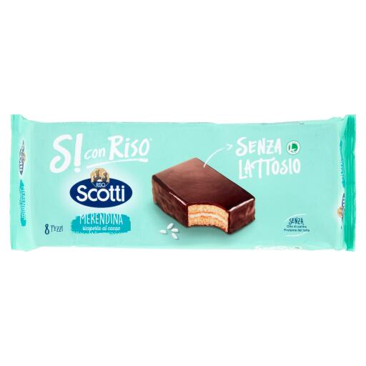 Merenda ricoperta al cioccolato s/lattosio 264g Scotti