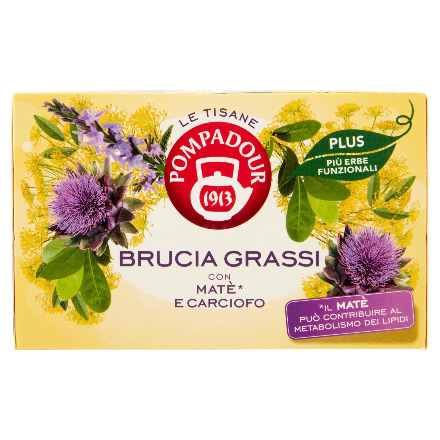 Tisana Brucia Grassi con Matè e Carciofo 39,6g Pompadour