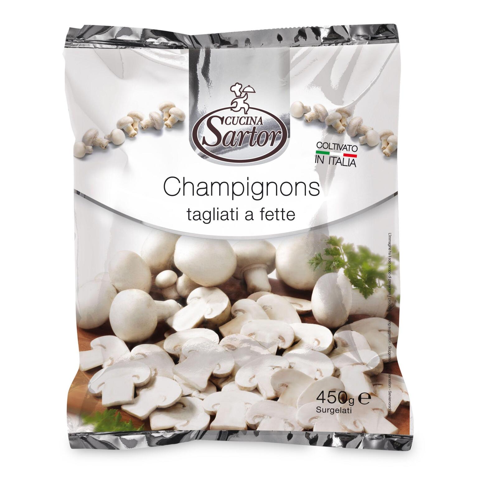 Funghi champignons tagliati a fette 450g Sartor