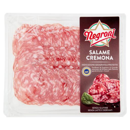Salame Cremona IGP affettato 100g Negroni senza glutine