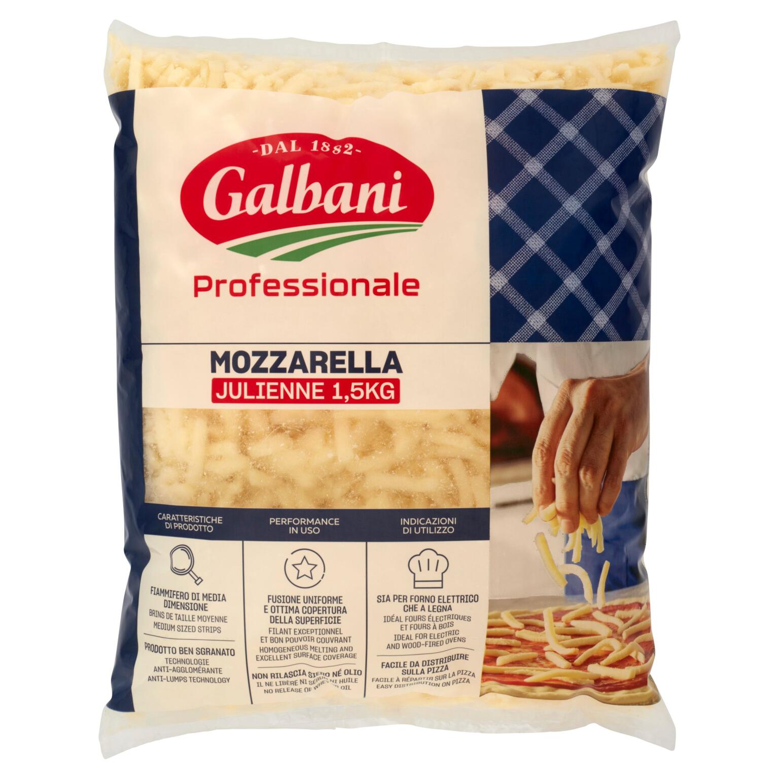 Mozzarella Julienne 1,5kg Galbani