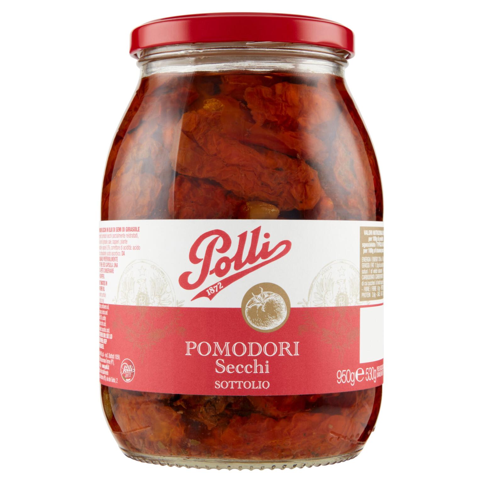 Pomodori Secchi sott'olio da 950g F.lli Polli