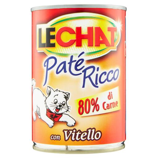 Patè ricco di vitello Lechat per gatto 400g
