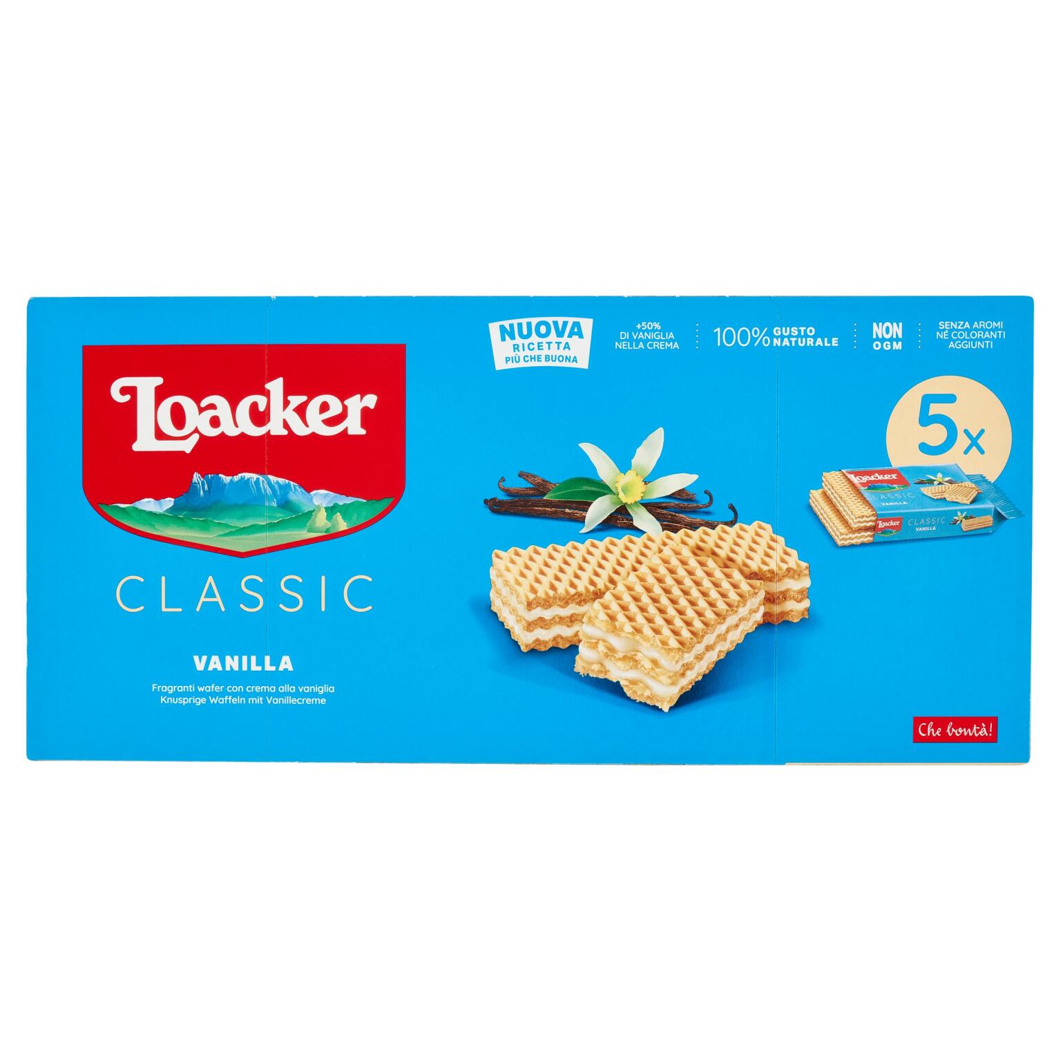 Wafer 5x45g vanille Loacker