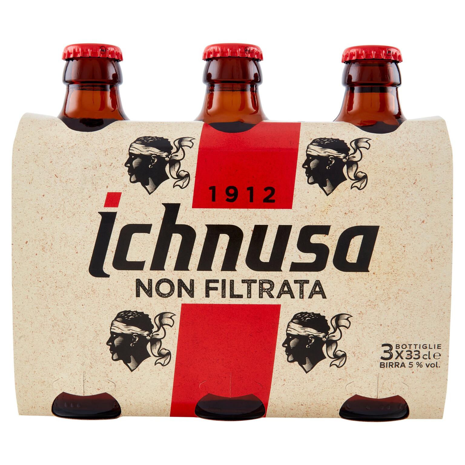 Birra Ichnusa non filtrata cl33x3