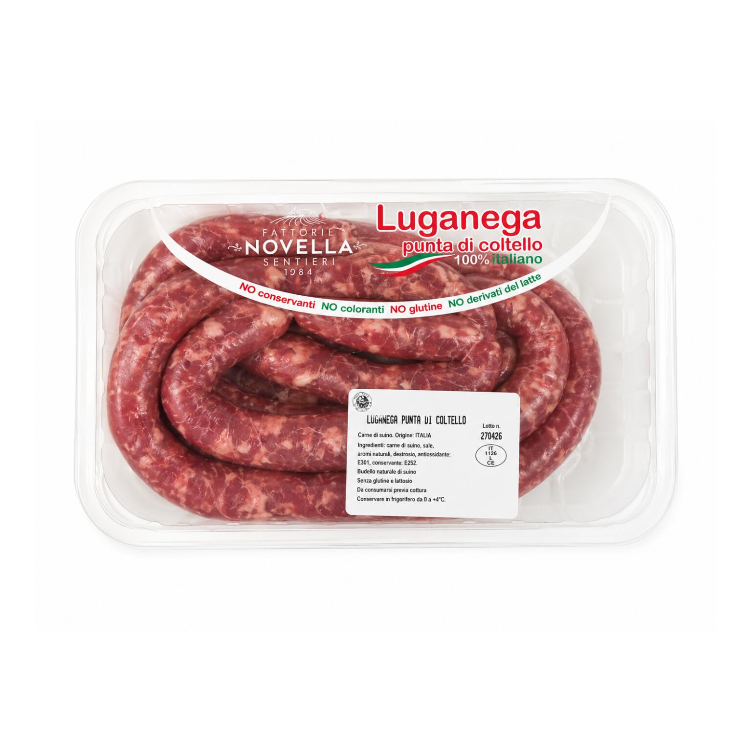 Salsiccia Luganega punta di coltello confezione Atp