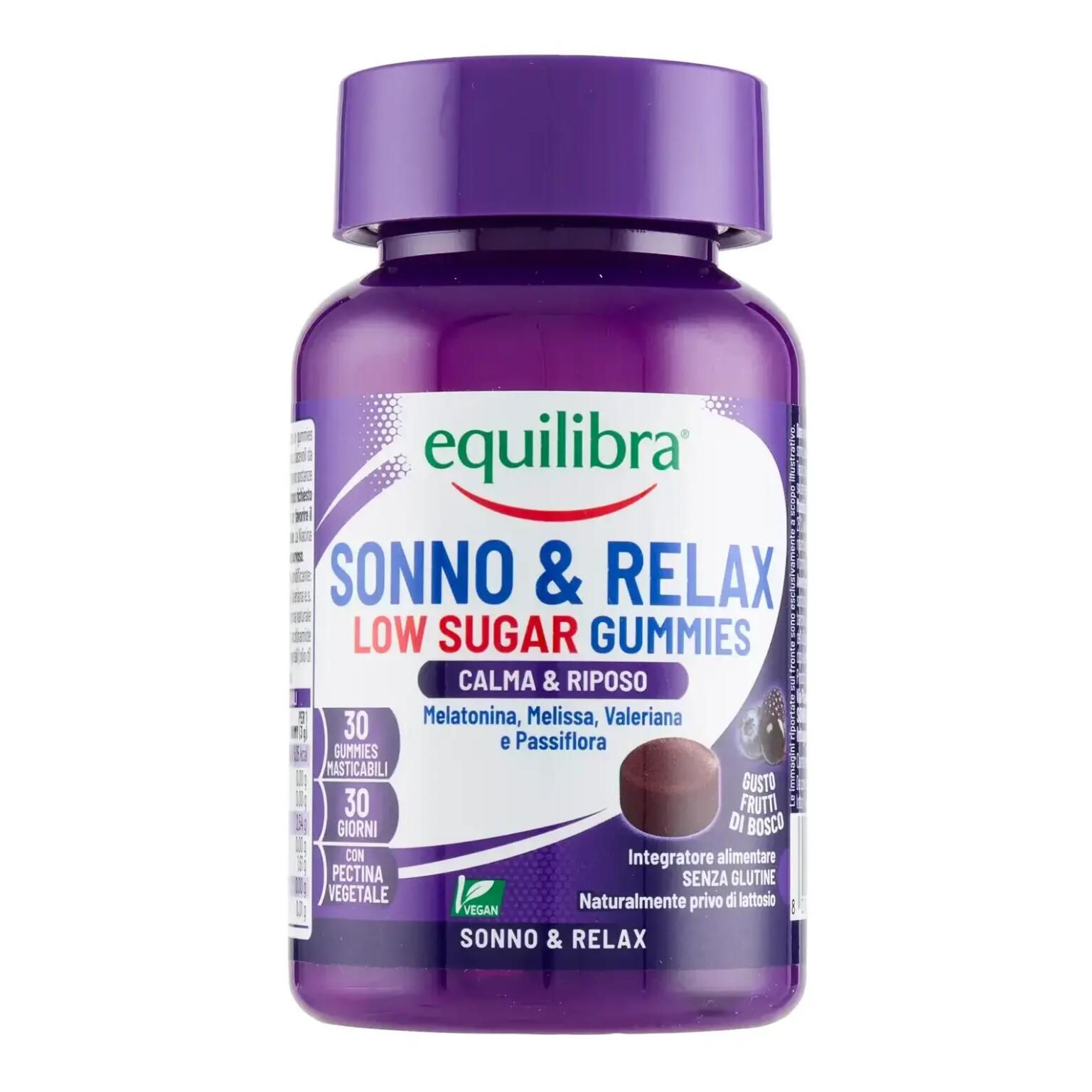 Sonno&Relax Low Sugar 30Gummies Equilibra