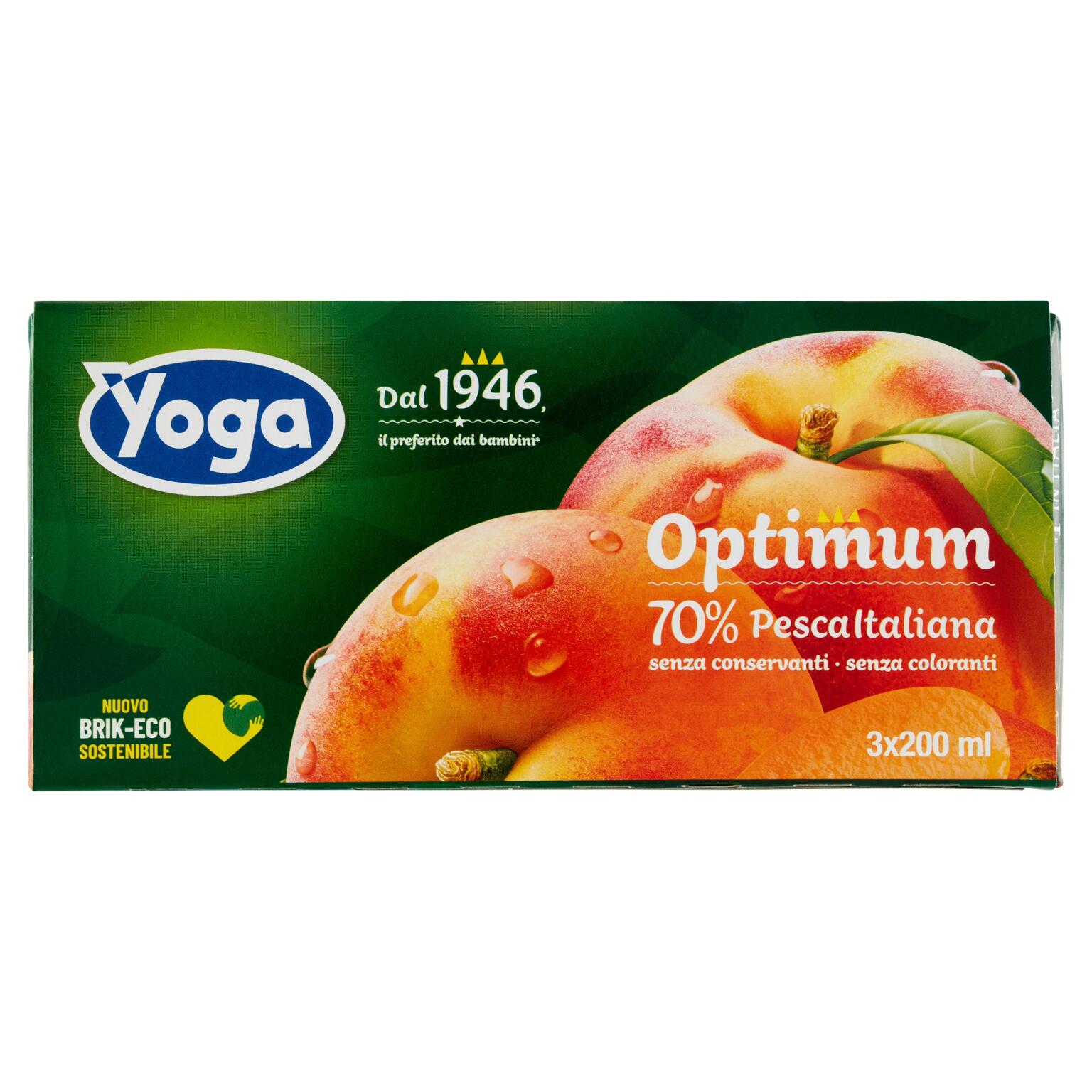 Succo Optimum gusto pesca 3x200ml Yoga