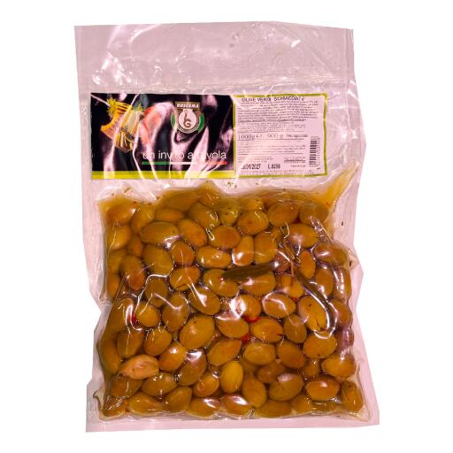 Olive schiacciate c/nocciolo 900g