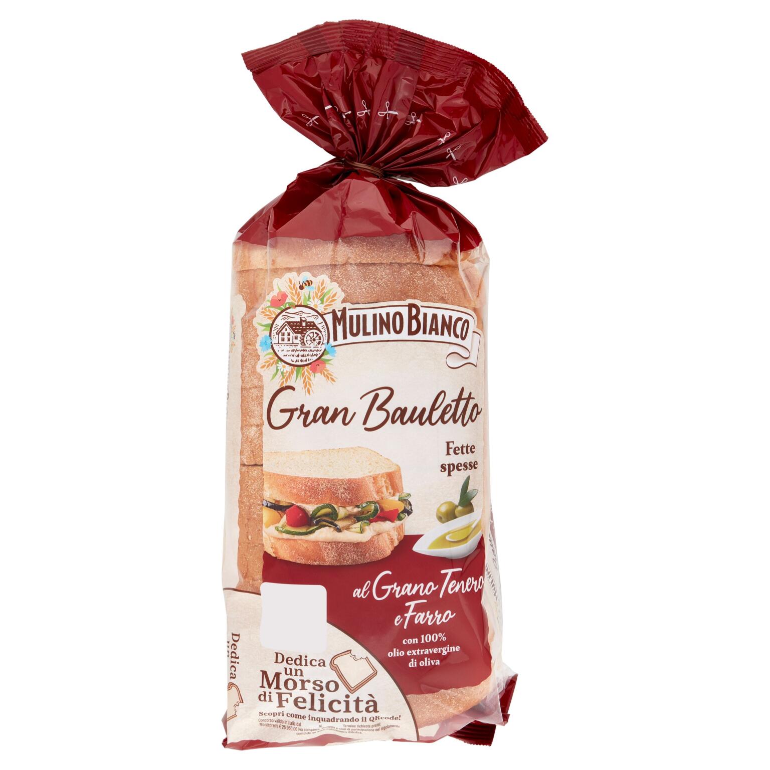 Gran Bauletto al grano tenero e farro con olio extravergine oliva 500g Mulino Bianco