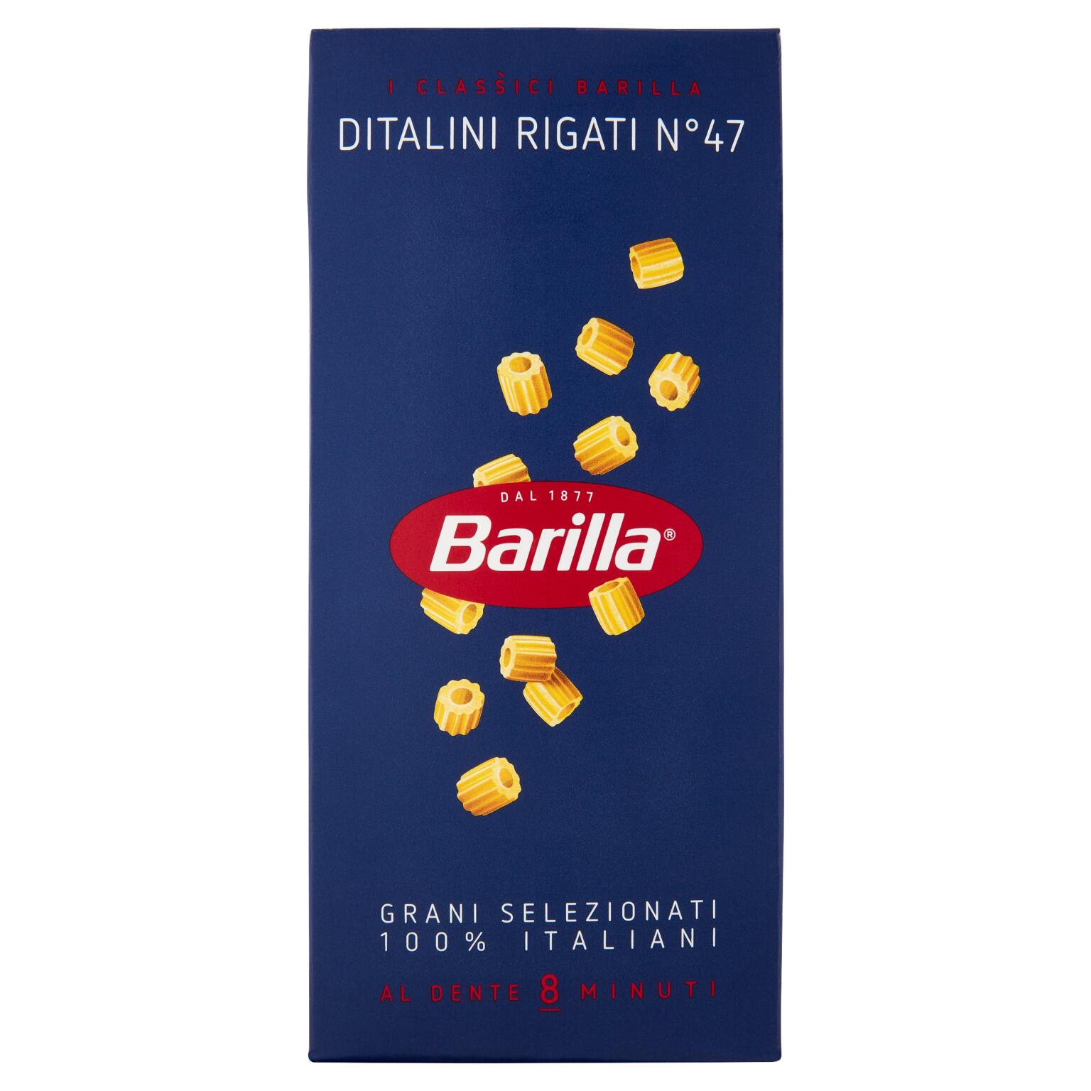 Ditalini rigati pasta di semola di grano duro n°47 500g Barilla