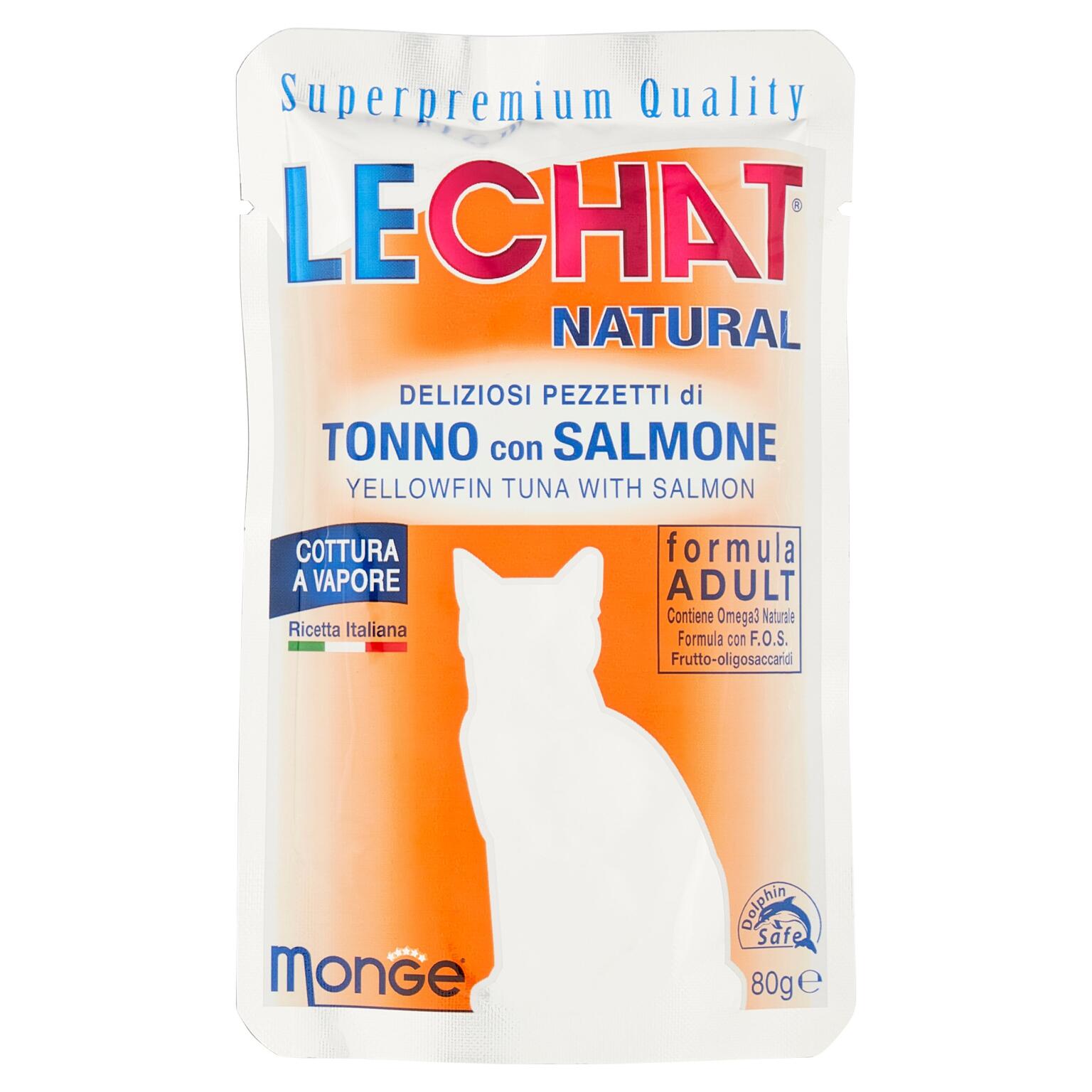 Lechat natural tonno con salmone 80g