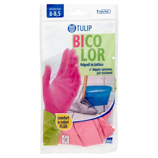 Guanti Lattice Felpati Bicolor L