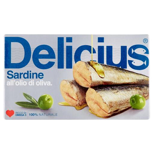 Sardine in olio di oliva 120g Delicius