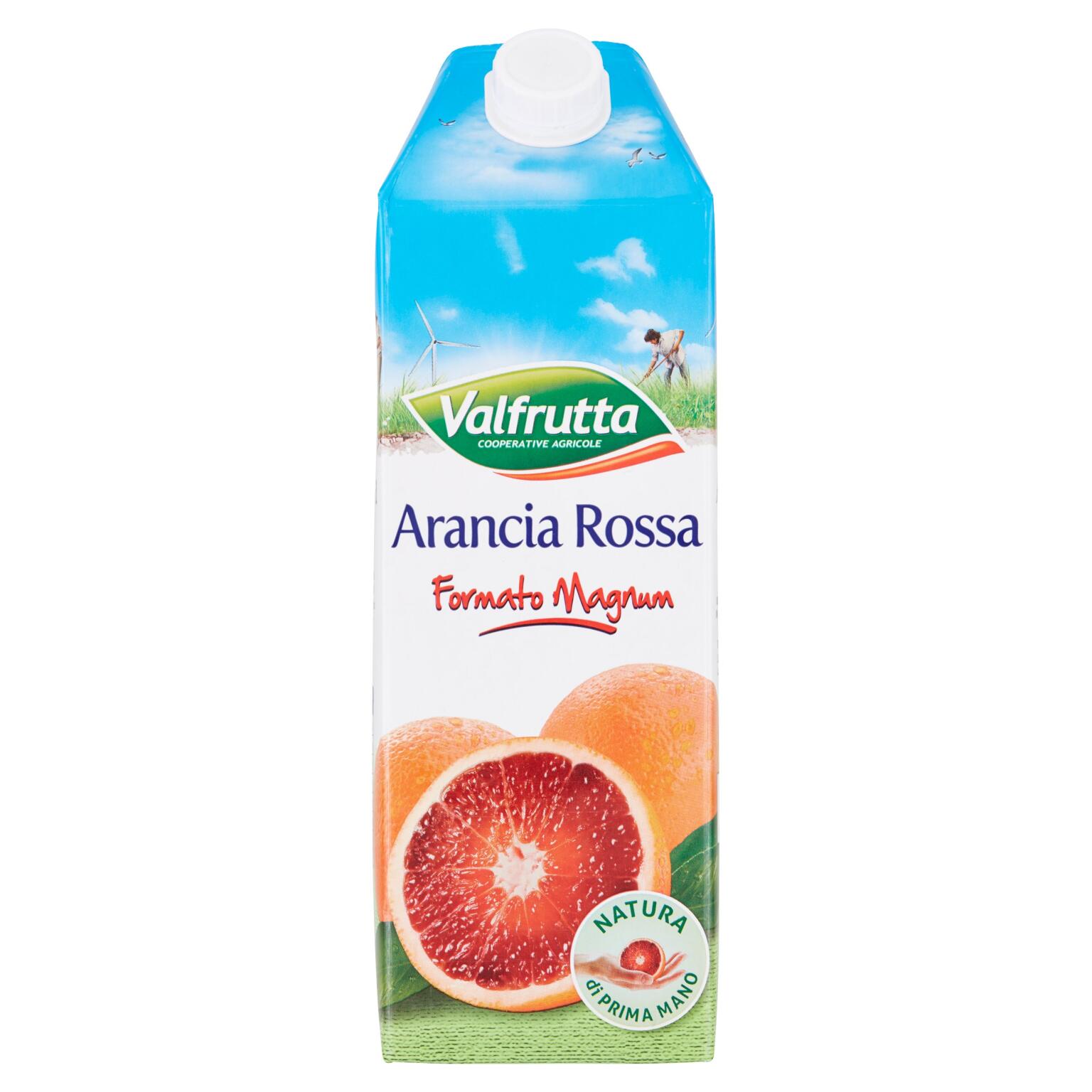Bevanda gusto arancia rossa formato magnum da 1,5l Valfrutta