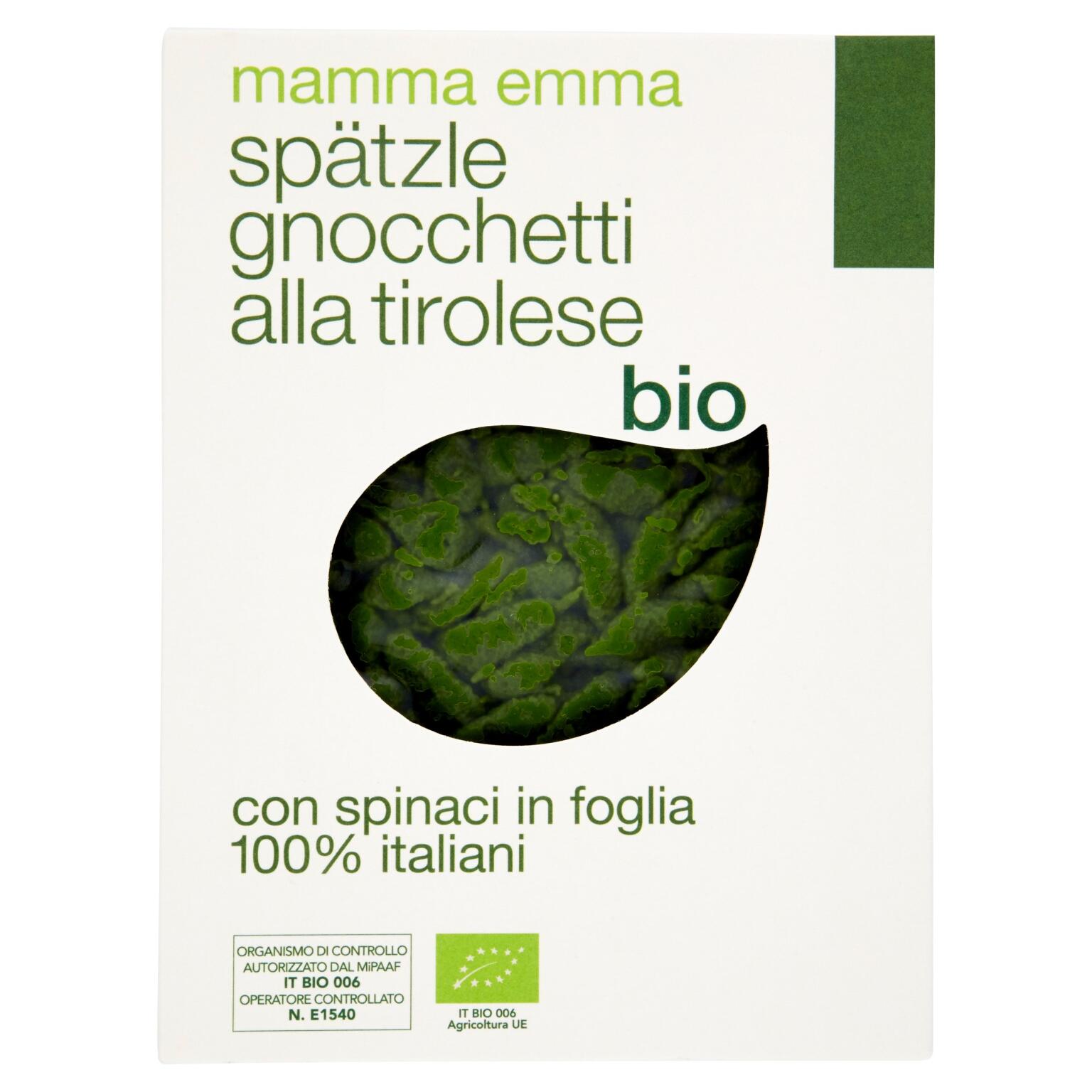 Spatzle con spinaci BIO 350g Mamma Emma