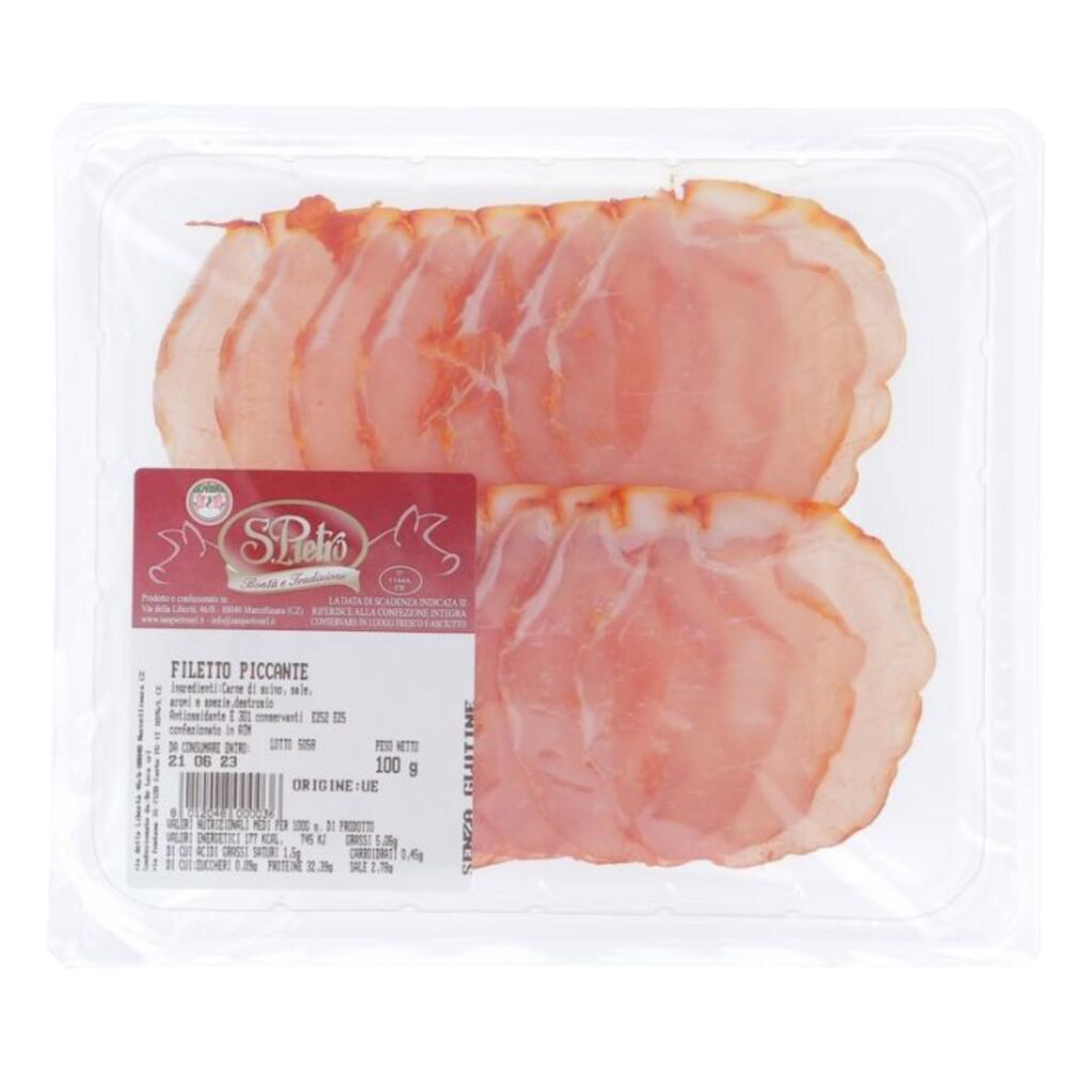 Filetto piccante vaschetta 100g San Pietro