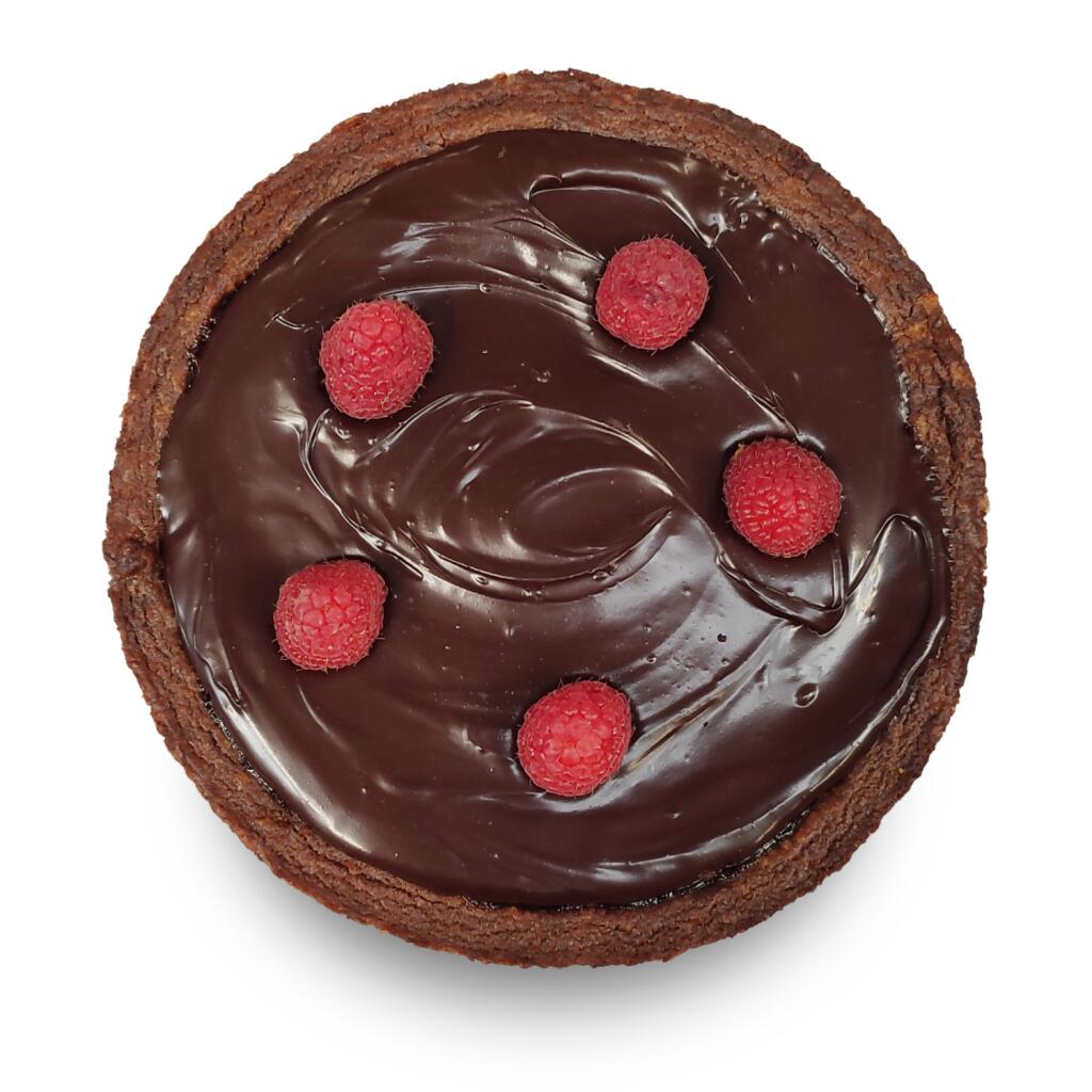 Torta ciocconoir con lamponi e cioccolato fondente