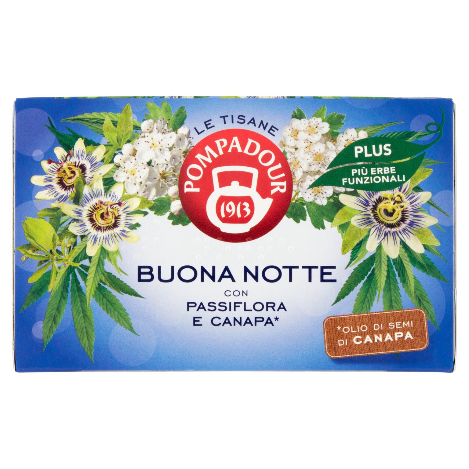 Tisana buona notte plus 18 filtri Pompadour