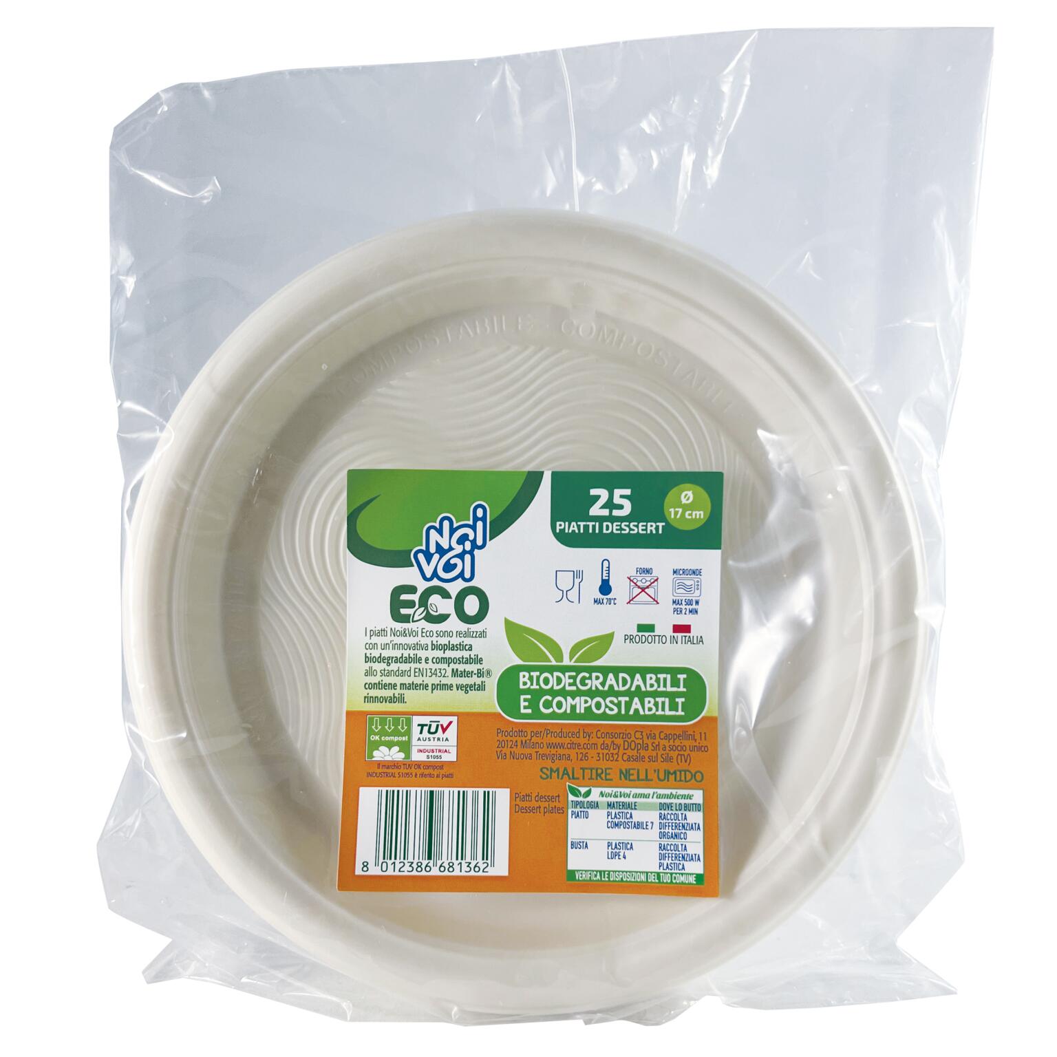25 piatti dessert mater bio avorio Noi&Voi