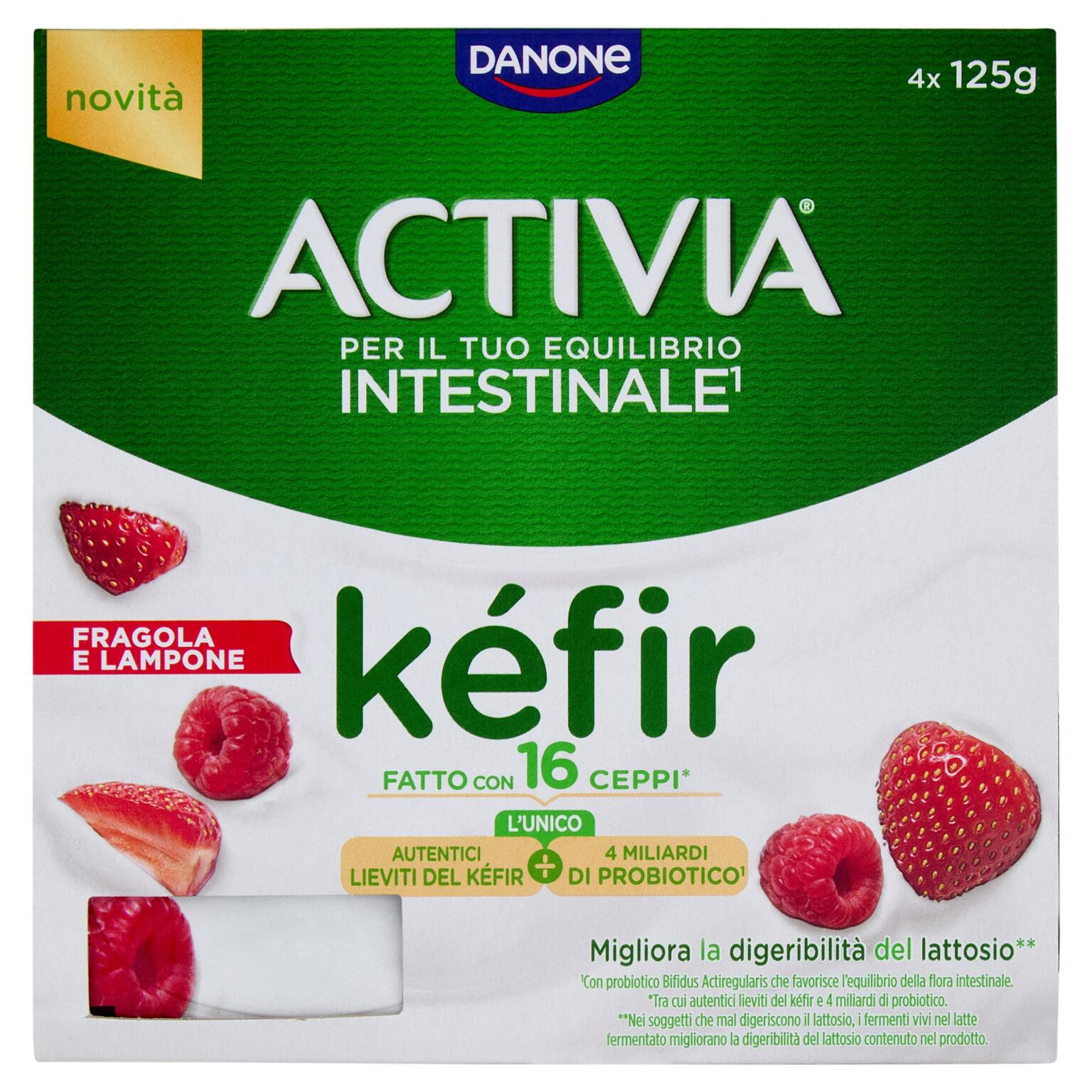 Activia Kefir fragola/lampone 4x125g Danone