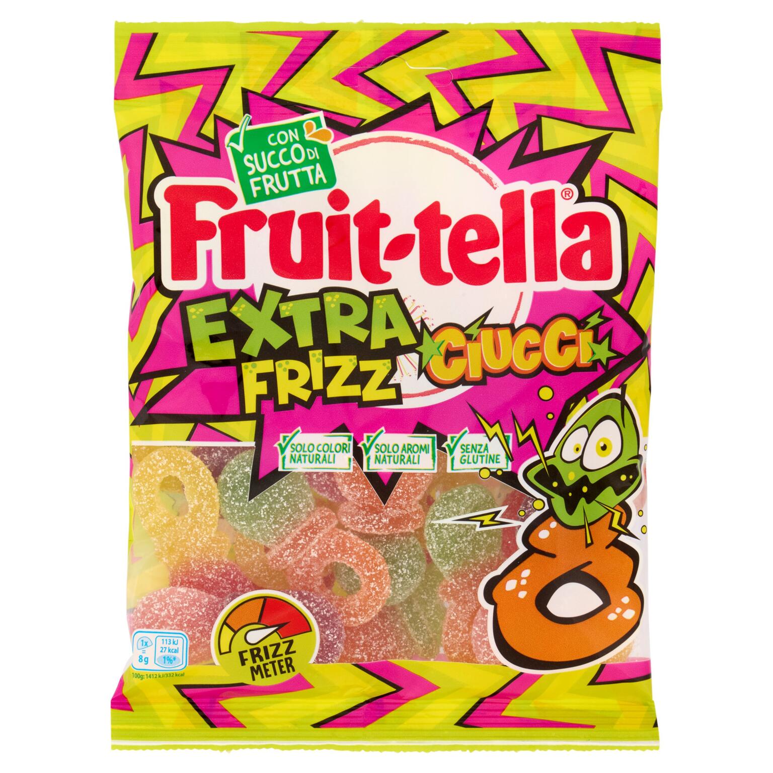 Caramelle fruittella ciucci extra frizzanti 165g