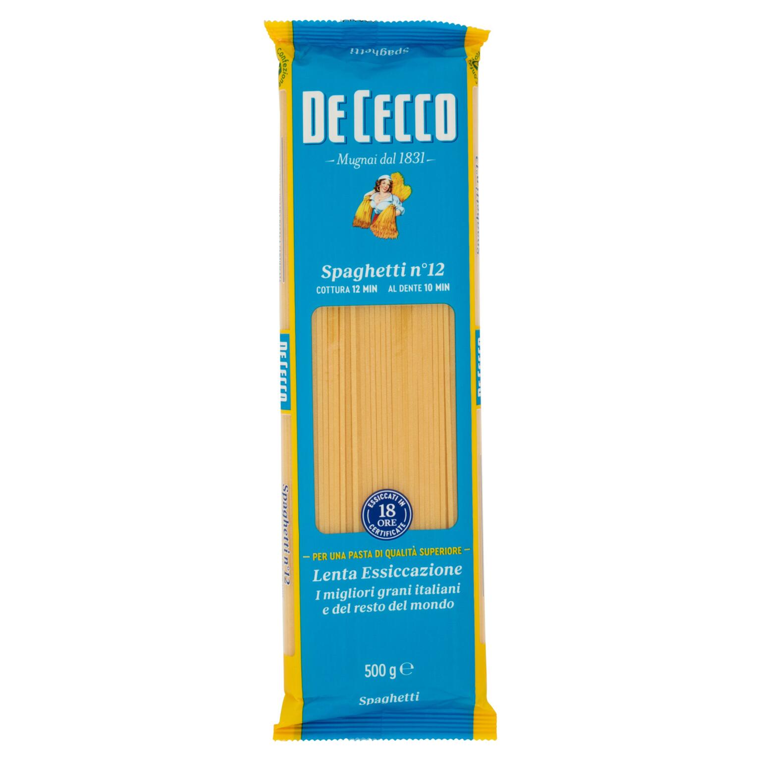 Pasta di semola di grano duro spaghetti n°12 500g De Cecco