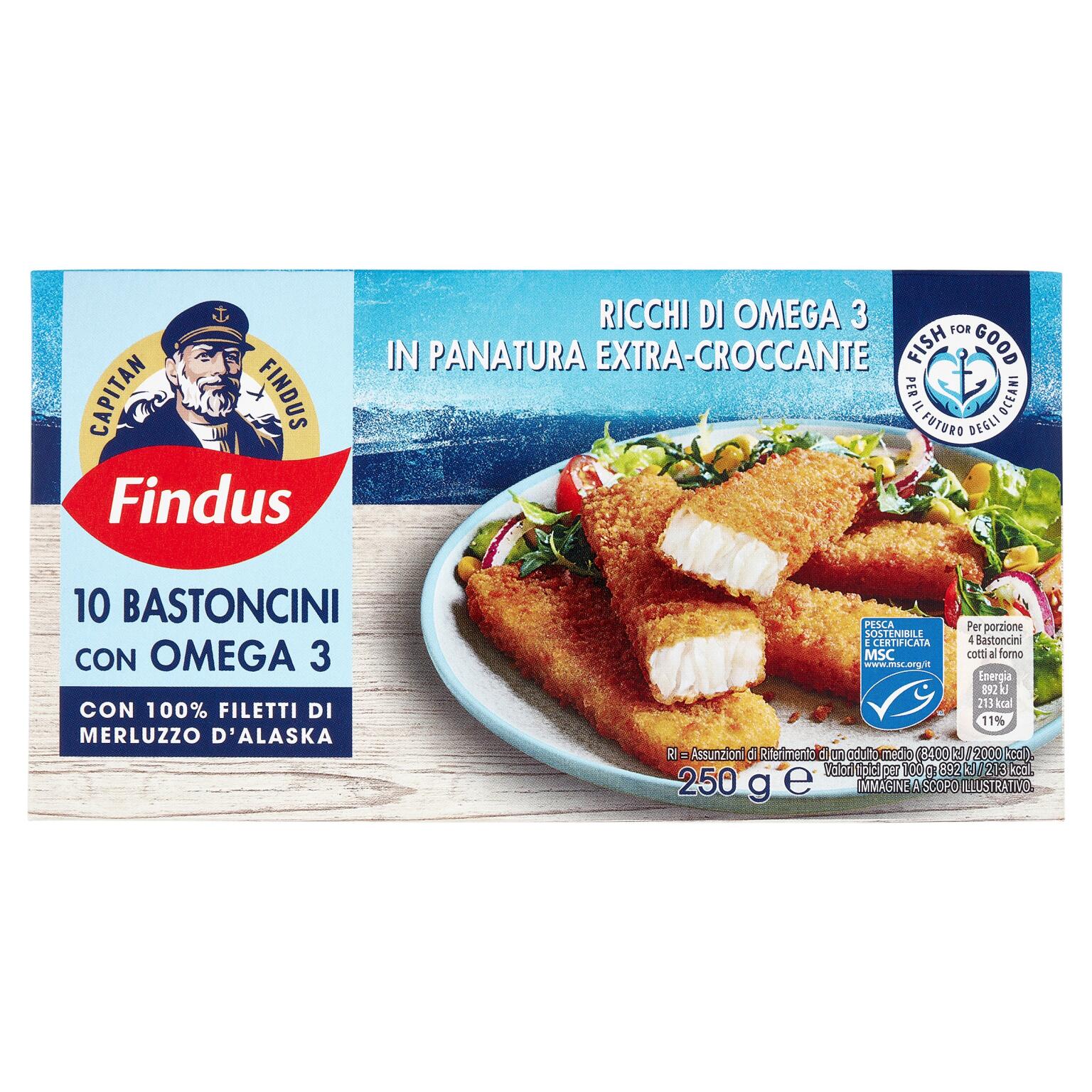 10 bastoncini Findus omega 3 250g