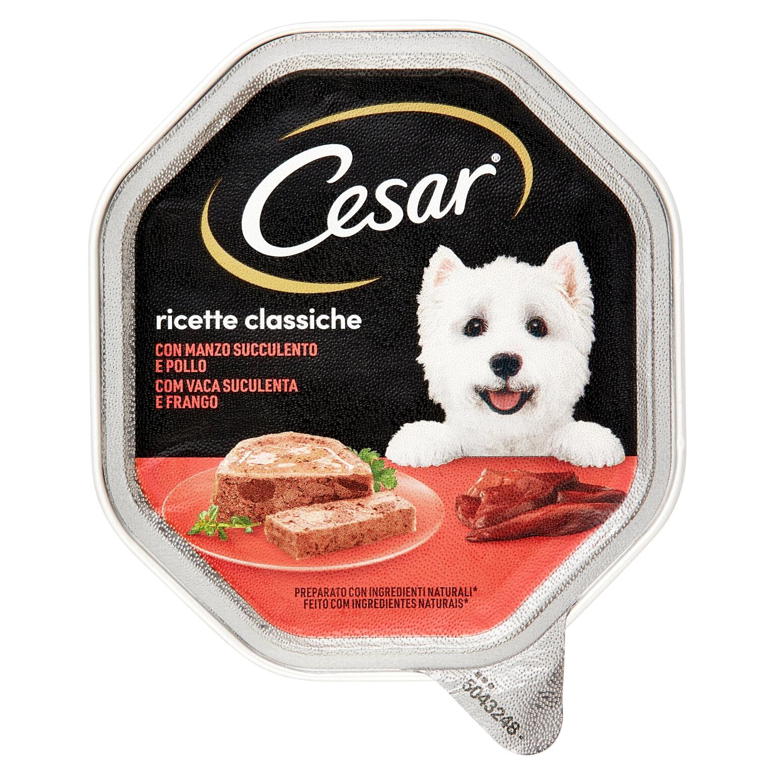 Delicato paté con manzo e pollo vaschetta 150g Ricette Classiche Cesar
