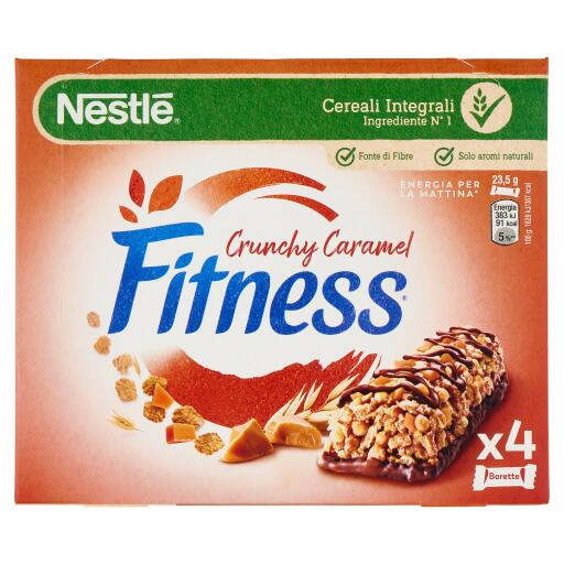 Barrette fitness crunchy caramel 4x23,5g Nestlè
