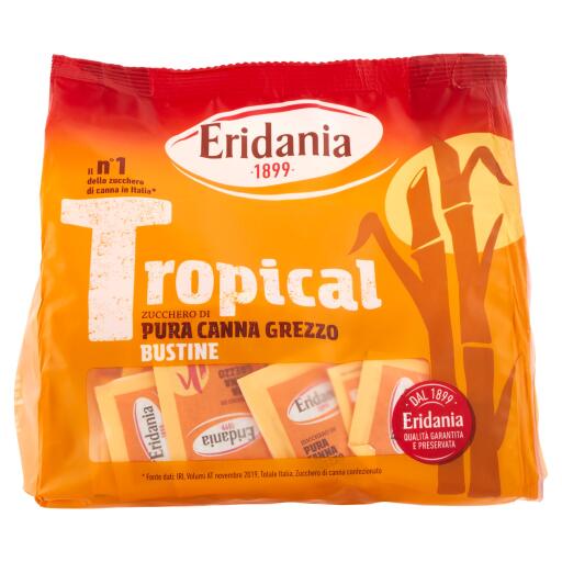 Zucchero di canna bustine sacchetti 500g Eridania