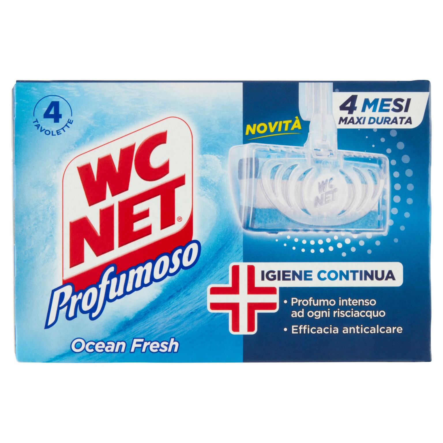 Wc net tavoletta soldia igiene e profumo ocean fresh 4x34g