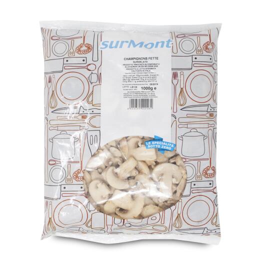 Funghi champignons a fette IQF 1kg Surmont